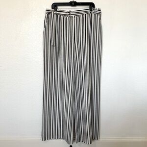 2/$30 ASOS plus size wide leg pants.  White and black striped.  Size 14.